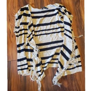 Stripe short sleeve Cardigan